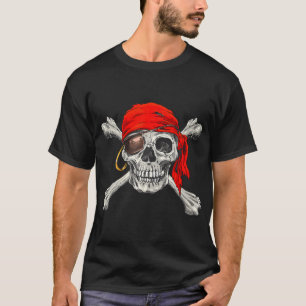 Camiseta Jolly Roger Pirate Skull Crossbone Halloween
