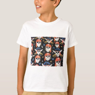 Camiseta Jolly Roger Pirate Skulls