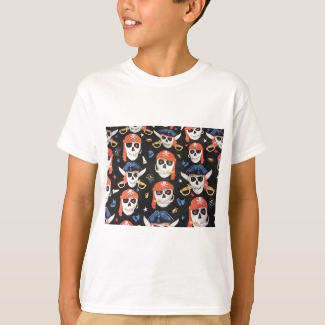 Camiseta Jolly Roger Pirate Skulls (Anverso)