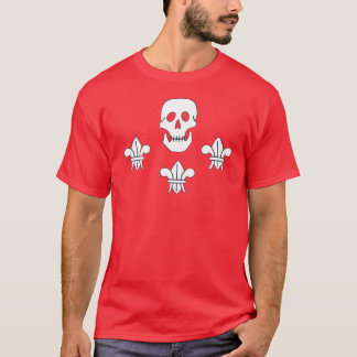 CAMISETA JOLLY ROGER SKULL Y LA BANDERA DE TRES LILIES