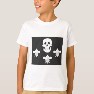 CAMISETA JOLLY ROGER SKULL Y LA BANDERA DE TRES LILIES