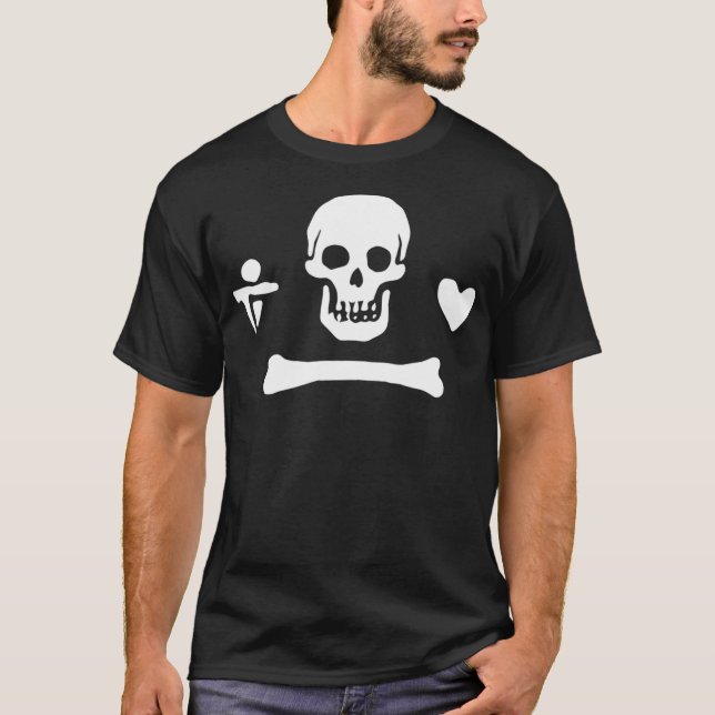 Camiseta Jolly Roger Stede Bonnet Pirate Flag  (Anverso)