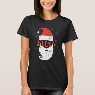 Camiseta Jolly Santa Hat Beard Af Snowflakes Merry Christma