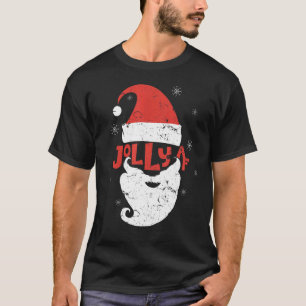 Camiseta Jolly Santa Hat Beard Af Snowflakes Merry Christma