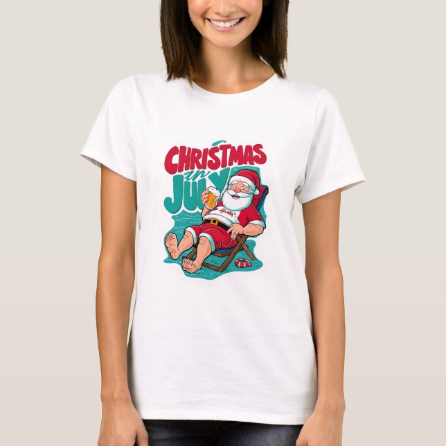 Camiseta Jolly Santa Savorando una escarcha (Anverso)
