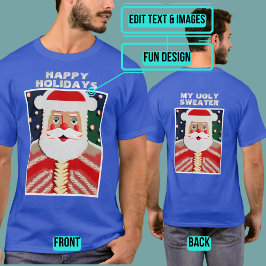 Camiseta Jolly Santa Ugly Holiday "Sweater"