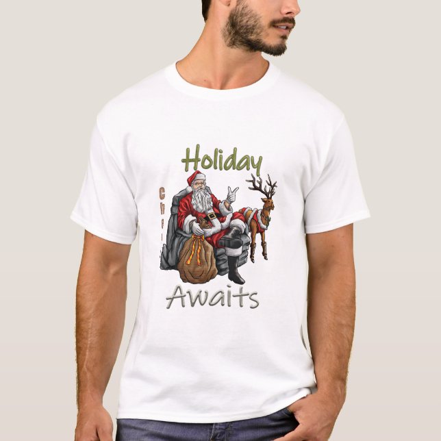 Camiseta "Jolly Santa y sus renos" (Anverso)