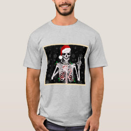 Camiseta Jolly Skeleton Sips: Café único para Navidades