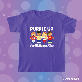 Camiseta JollyKins Kid's Purple Up For Military Families