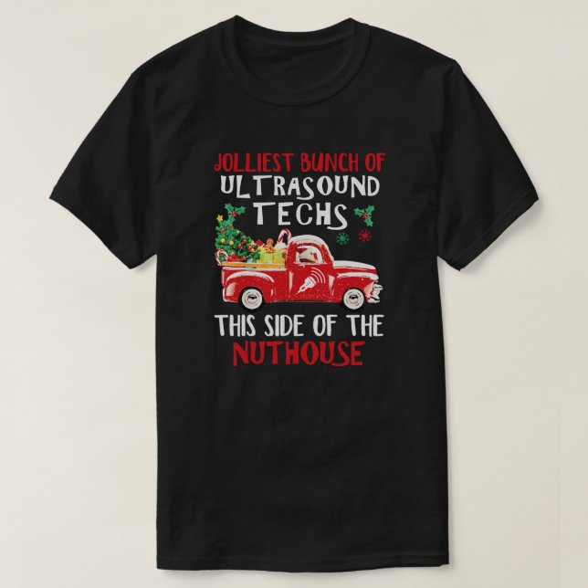 Camiseta Jolmost Bunch Of Ultrasound Teclea Feliz Navidad (Diseño del anverso)