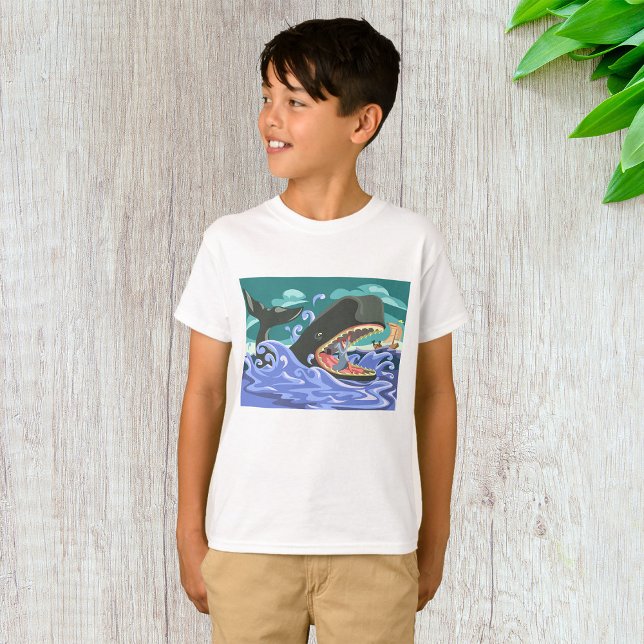 Camiseta Jonás bíblico y la escena del océano ballena (Subido por el creador)