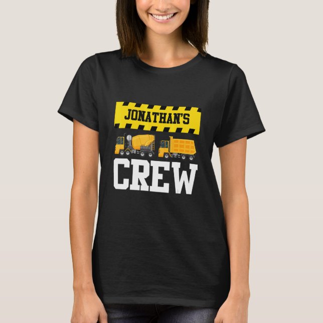 Camiseta Jonathan Construcción Equipo Personalizado Dumptru (Anverso)
