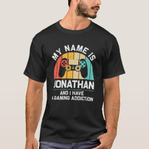 Camiseta JONATHAN Gift Name Personalized Funny Gaming Geek