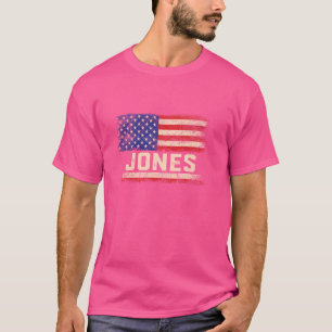Camiseta Jones Apellido Shirt Jones Nombre Bandera American