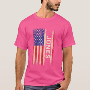 Camiseta Jones Apellido Shirt Jones Nombre Bandera American
