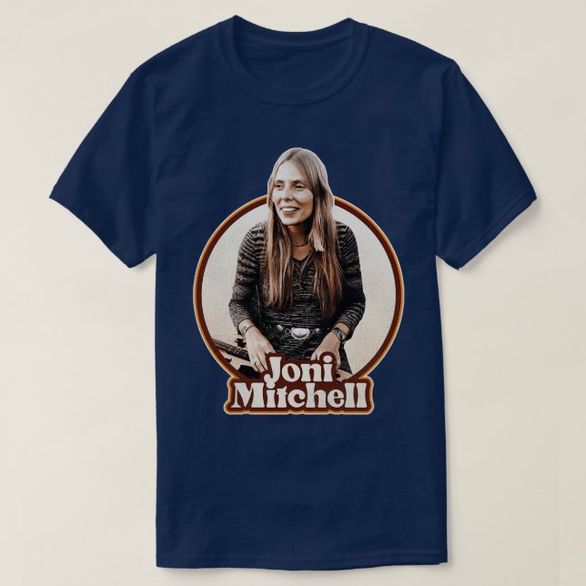 Camiseta Joni Mitchell en Sepia Tone de los 70 (Diseño del anverso)