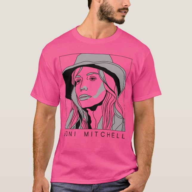 Camiseta Joni Mitchell Estilo Minimal Diseño de fans (Anverso)