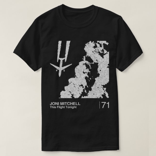Camiseta Joni Mitchell Joni Mitchell _ Gráfico Minimalista  (Diseño del anverso)