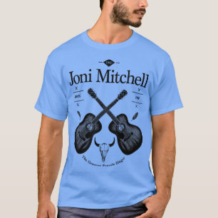 Camiseta Joni Mitchell Logotipo de guitarra acústica