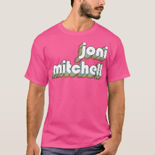 Camiseta Joni Mitchell Retro Estilo de tipografía arcoiris
