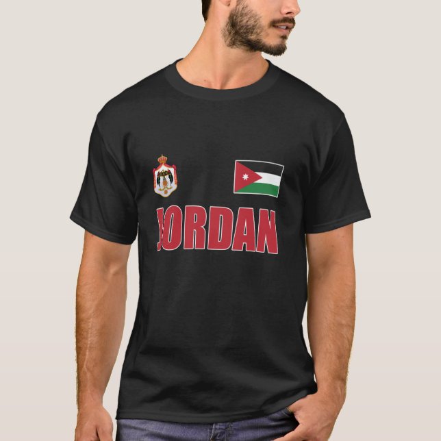 Camiseta Jordan,Jordan Flag,Jordanian Kingdom,Jordan Countr (Anverso)