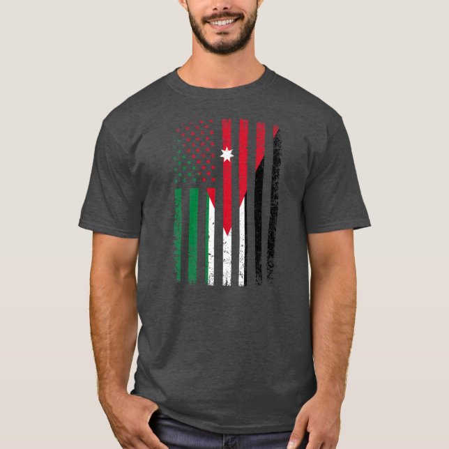 Camiseta Jordan USA Flag 4th of July American Jordanian (Anverso)
