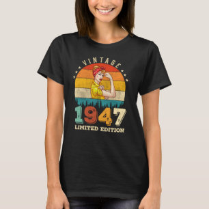 Camiseta Jornada de mujeres mayores de 75 años 1947 Vintage