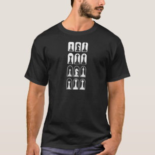 Camiseta Jornadas de ajedrez Piezas Pawn King Knight Board