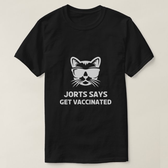 Camiseta Jorts the Cat Get Vaccints Jeans and Jorts (Diseño del anverso)