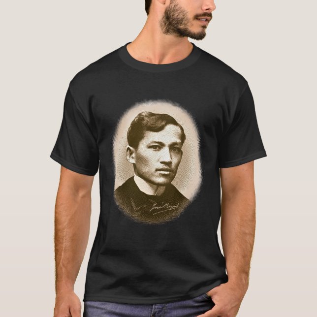 Camiseta Jose Rizal (impresión de la sepia) (Anverso)