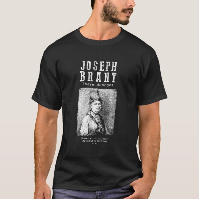 Camiseta Joseph Brant Mohawk Chief Iroquois Indian History (Anverso)