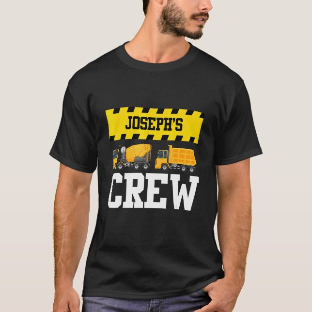 Camiseta Joseph Construcción Equipo Personalizado Dumptruck (Anverso)