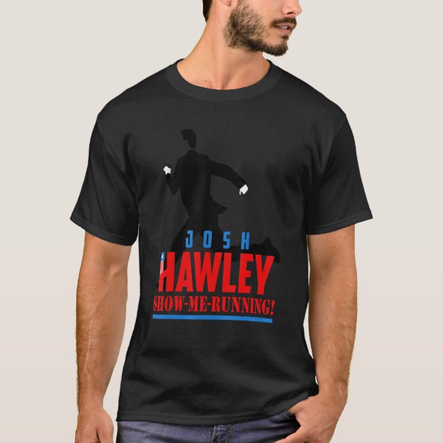 Camiseta Josh Hawley Show Me Running Josh Hawley Sucks (Anverso)