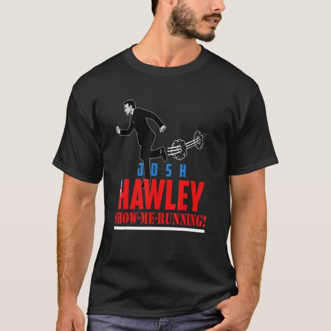 Camiseta Josh Hawley Show Me Running Josh Hawley Sucks (Anverso)