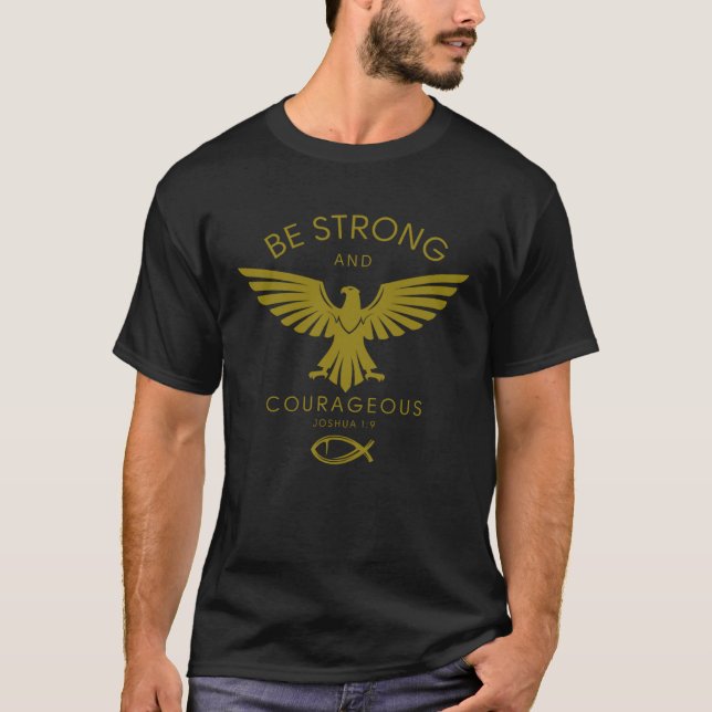 Camiseta Joshua 19 Be Strong and Courageous (Anverso)