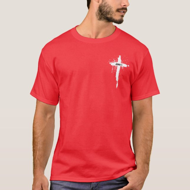 Camiseta Joshua 1:9 Fuerte y valiente (Anverso)