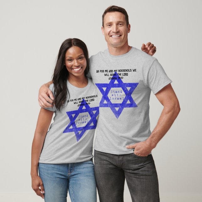 Camiseta Joshua 24:15 Serve the Lord. Stand with Israel (Unisexo)