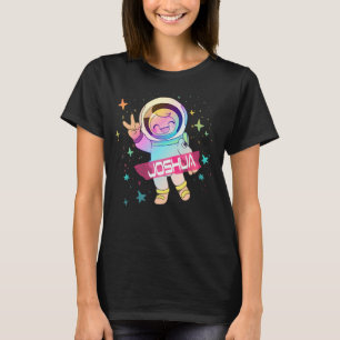 Camiseta JOSHUA - Nombre de niño pequeño con astronauta lin