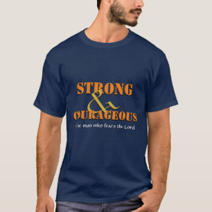 Camiseta Josué fuerte y VALIENTE cristiano 1:9