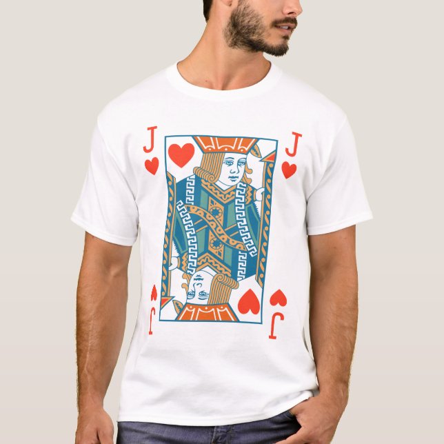 Camiseta Jota de corazones (Anverso)