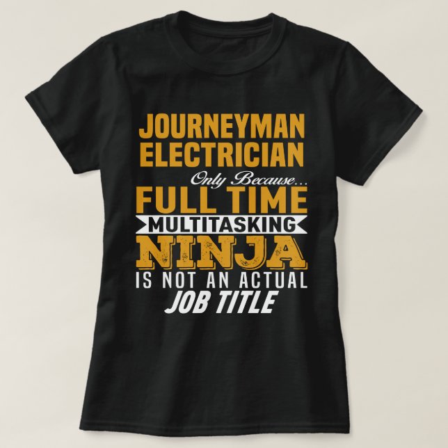 Camiseta Journeyman Electrician (Diseño del anverso)