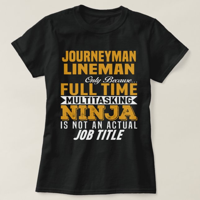 Camiseta Journeyman Lineman (Diseño del anverso)