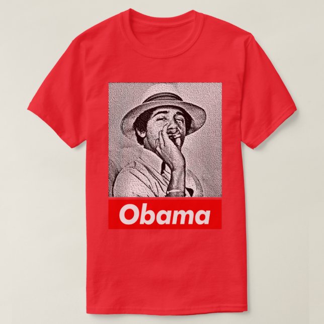 Camiseta Joven Barack Obama 8 bits Fan Art (Diseño del anverso)