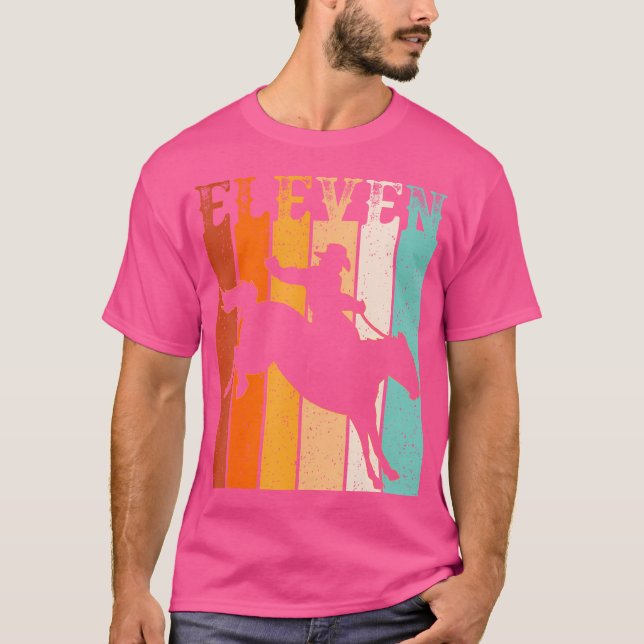 Camiseta Joven Bovina Caballo De Rodeo De 11 Años Weste (Anverso)