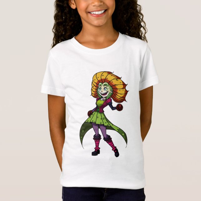 Camiseta joven Chica de flores | Arte IA (Anverso)