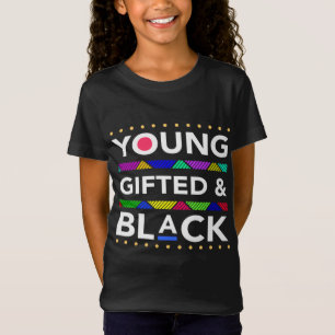 Camiseta Joven Chica negro 4 negro gigante mágico y negro s