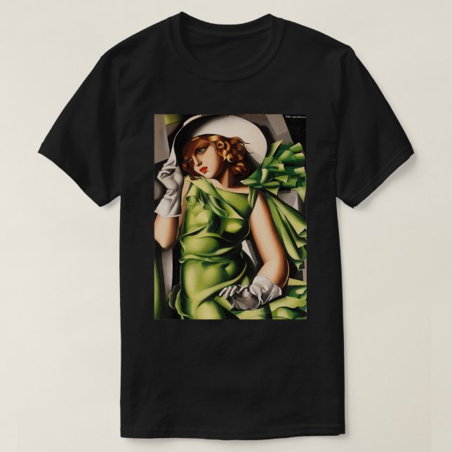 Camiseta Joven Con Guantes Pintados Por Lempicka  (Diseño del anverso)