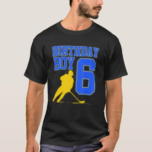 Camiseta Jóven de hockey sobre hielo 6 cumpleaños entrenado