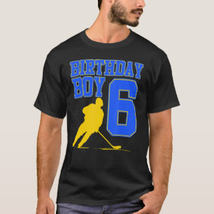 Camiseta Jóven de hockey sobre hielo 6 cumpleaños entrenado