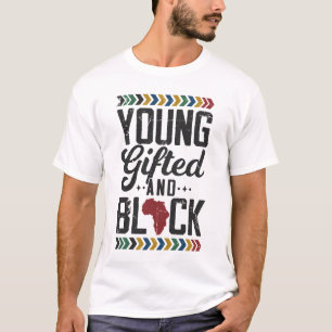 Camiseta Joven Dotado & Negro Mapa de África Angustiado Org